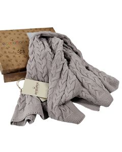 Neugeborenen-Decke, grau